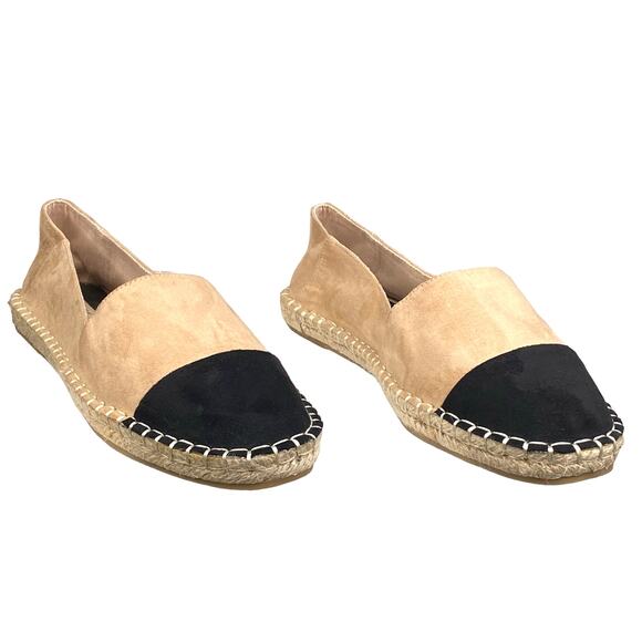 Zara Women's Esparto Black Tan Slip On Espadrilles Size 40 US 9 - Picture 5 of 11